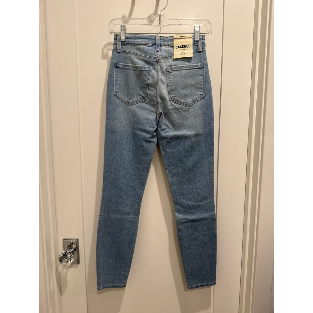 L'AGENCE Margot High Rise Skinny Jeans | Light Wash Denim | Size 25 - Picture 5 of 5